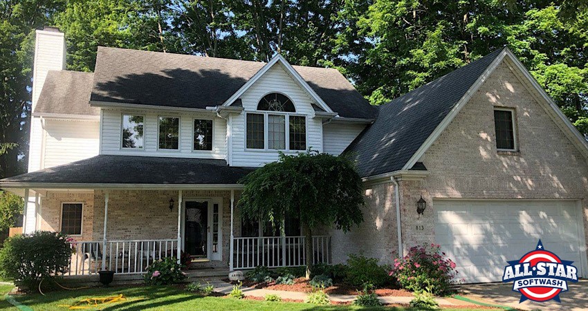 2 story beige brick house before 54